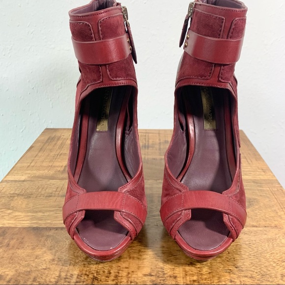 BCBGMAXAZRIA Burgundy High Heels - Picture 8 of 13